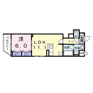 スカイノッツ北赤羽【101号室】の間取り