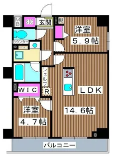 ジェノヴィア西高島平スカイガーデン【4階】の間取り