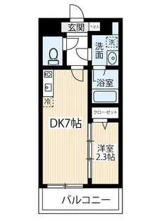 アルコバレーノ新板橋【204号室】の間取り