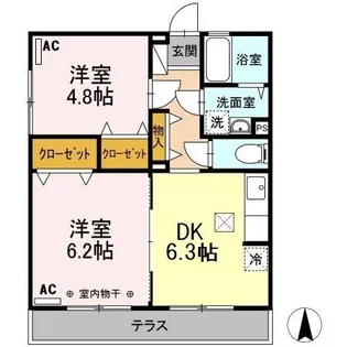 パルハウス【1階】の間取り