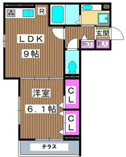 プランドールシモンズ【1階】の間取り