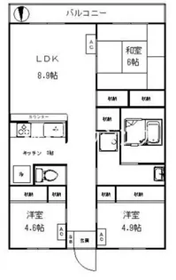 ロワイヤル守屋【2階】の間取り
