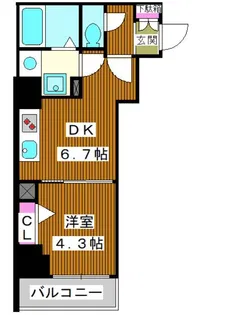 クレヴィスタ板橋【3階】の間取り