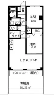 パークサイドナカオ【1階】の間取り