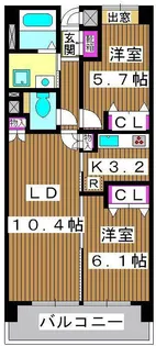 朝日レジデンス【5階】の間取り