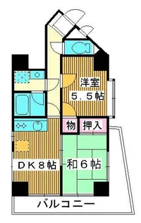 パールモア新井堂【8階】の間取り