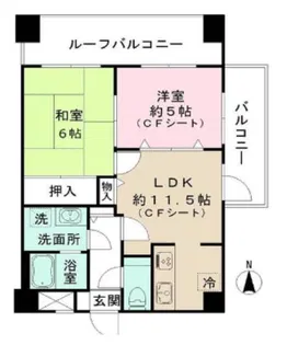 ルート南常盤台【7階】の間取り