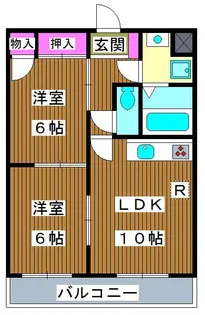 ポートヒルク赤塚【202号室】の間取り