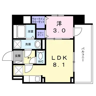 フェルデタワー板橋東京【6階】の間取り