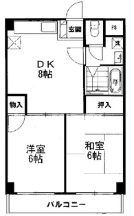 セントラルパークマンション【4階】の間取り