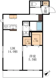 ルミエール中板橋【102号室】の間取り