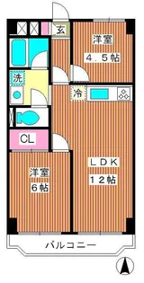 エクロール蓮根【1階】の間取り