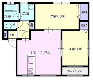 ムーランルージュⅠ【202号室】の間取り