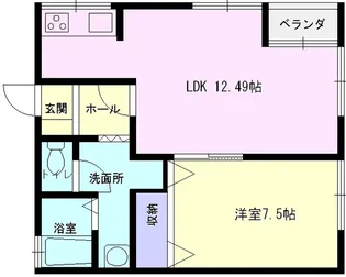 秋田県横手市赤坂字荒沼【アパート】の間取り