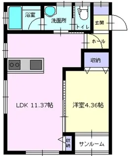 テノール【202号室】の間取り