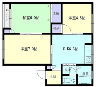 コーポラステヅカ【21-1号室】の間取り