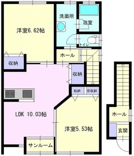 カシータハウス若竹町A【202号室】の間取り