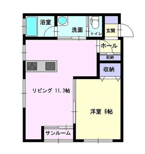 Wisteria大花町【102号室】の間取り