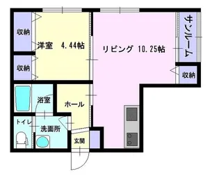 オオミハウスB【201号室】の間取り