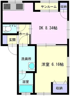クレアージュ【202号室】の間取り