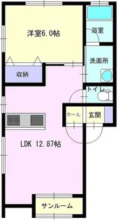 カシータハウス若竹町B【203号室】の間取り