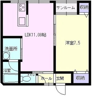 メゾンドホープ【202号室】の間取り