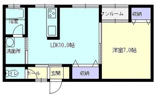 スプリングフラッツ【202号室】の間取り