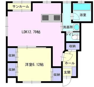 アサヒ【A号室】の間取り