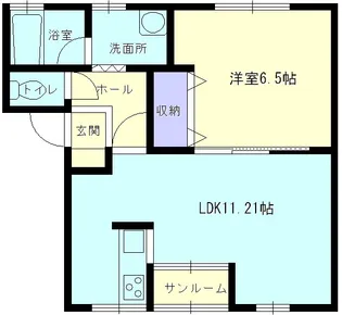サンみずほB棟【B202号室】の間取り