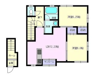 CREST COURT【C202号室】の間取り