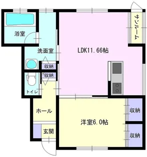 ルミナスガーデン【103号室】の間取り