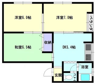 コーポラスふじみ【1-2号室】の間取り