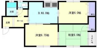 コーポ花房【2-2号室】の間取り