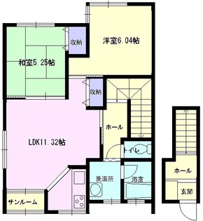 ハッピーライフセンジュ【201号室】の間取り