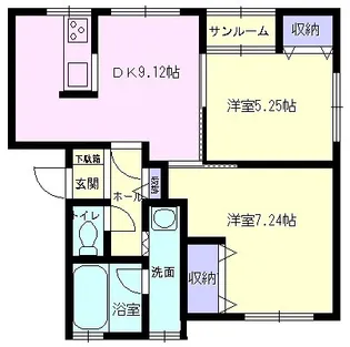 メリーヨアキ【202号室】の間取り