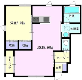 ラ・セゾンフルール【101号室】の間取り