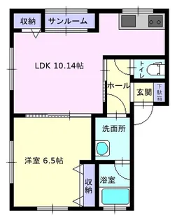 Kヴィレッジ住吉H【201号室】の間取り