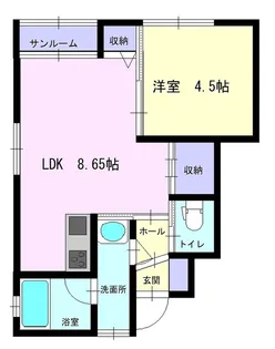 サーフライダーC【1-1号室】の間取り