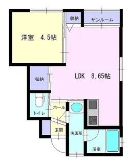 サーフライダーC【1-3号室】の間取り