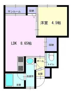 サーフライダーC【1-2号室】の間取り