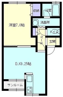 ムーンハイム【203号室】の間取り