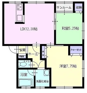モダンライフⅢ【102号室】の間取り