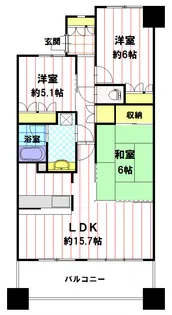 サーパス若里【703号室】の間取り