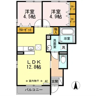 オーチャード【103号室】の間取り
