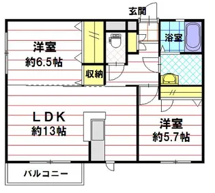 T’sスクエア【101号室】の間取り