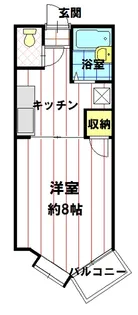 クオリティハウス川端【203号室】の間取り