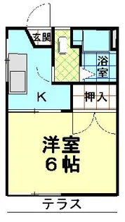 フォーブル鶴賀【202号室】の間取り