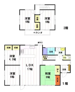 長野県長野市大字上駒沢【一戸建】の間取り