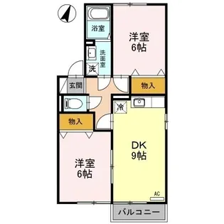 ツインズコート稲田【B201号室】の間取り