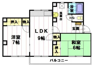 コーポ原【3F304号室】の間取り